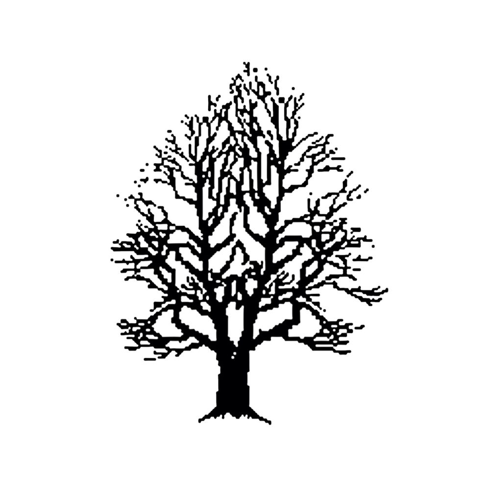 Encaustic Holzstempel - Baum