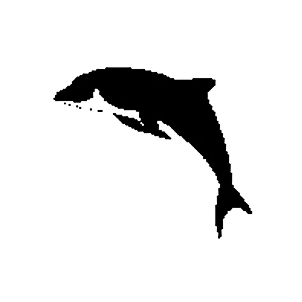 Encaustic Holzstempel - Delfin