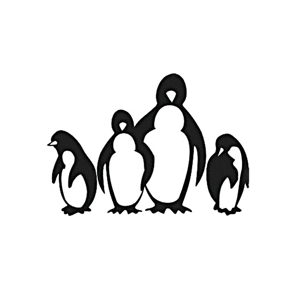 Encaustic Holzstempel - Pinguine
