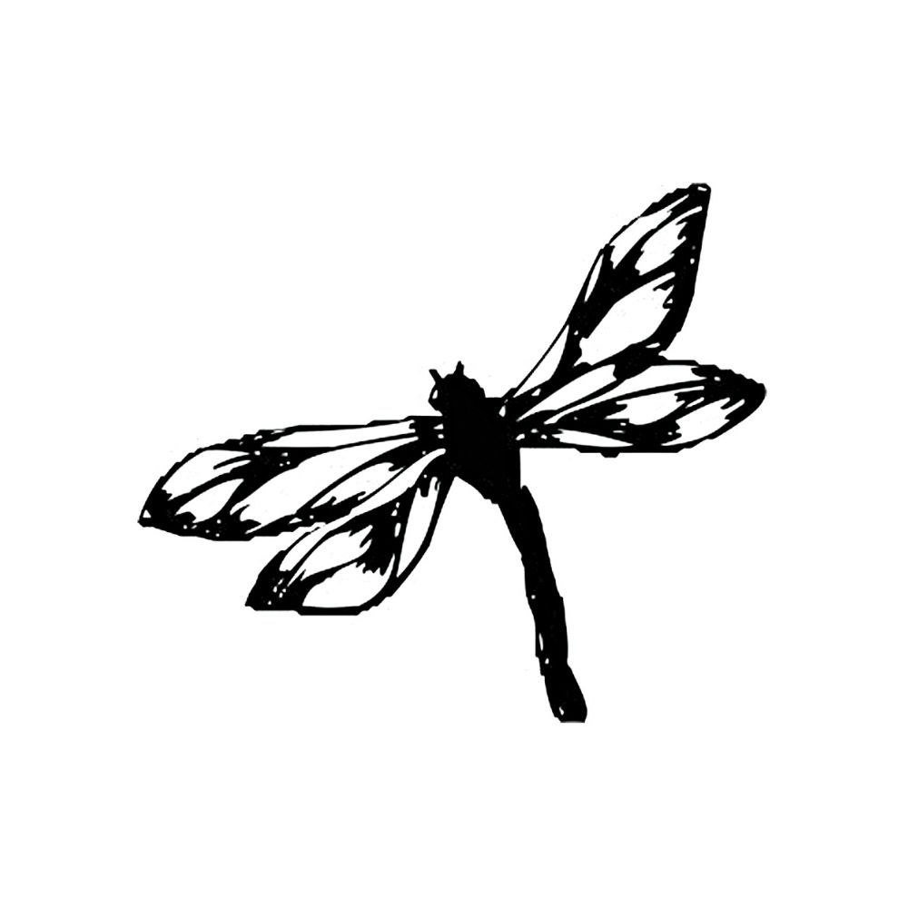 Encaustic Holzstempel - Libelle